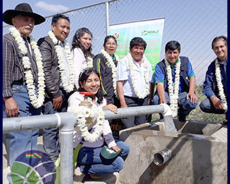 <span id='sec'>En Cochabamba - San Benito:</span><br><span id='prim'>Sistema de riego incrementará la producción agrícola en Cochabamba</span>