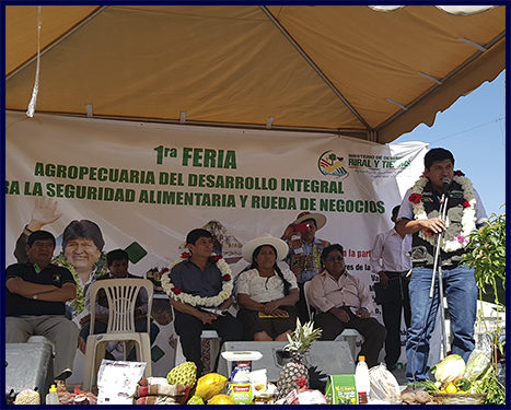 <span id='sec'>Cochabamba:</span><br><span id='prim'>1ra. Feria del Desarrollo Integral promovió más de 4 millones de bolivianos en Ruedas de negocios</span>